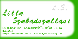 lilla szabadszallasi business card